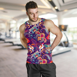 Indian Pattern Background Men Tank Top