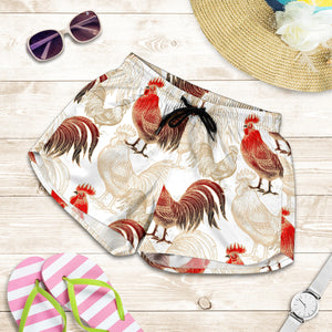 Rooster Chicken Pattern Women Shorts