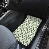 Green Peas Pattern Print Design 03 Front Car Mats