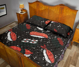 Sushi Theme Pattern Quilt Bed Set