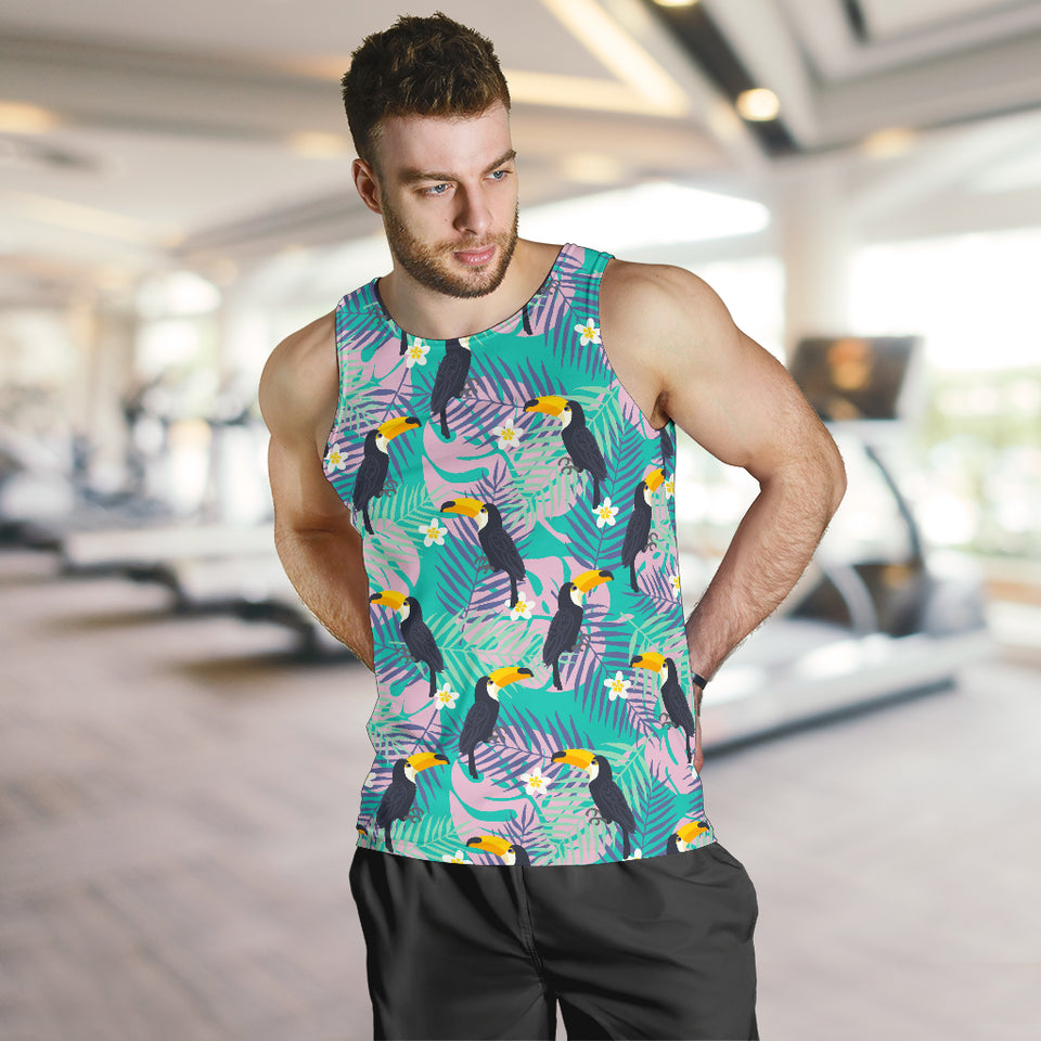 Toucan Pattern Background Men Tank Top