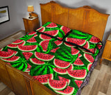 Watermelon Pattern Theme Quilt Bed Set