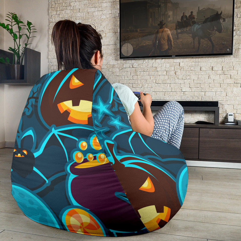 Halloween Pumpkin Cat Pattern Bean Bag Cover