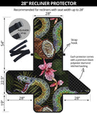 Snake Leaves Coconut Pattern Recliner Cover Protector