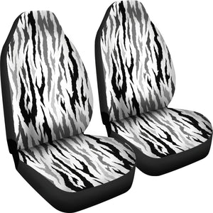 Gray Bengal Tiger Pattern Universal Fit Car Seat Covers