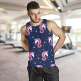 Unicorn Head Pattern Men Tank Top