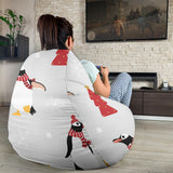 Penguin Christmas Tree Pattern Bean Bag Cover