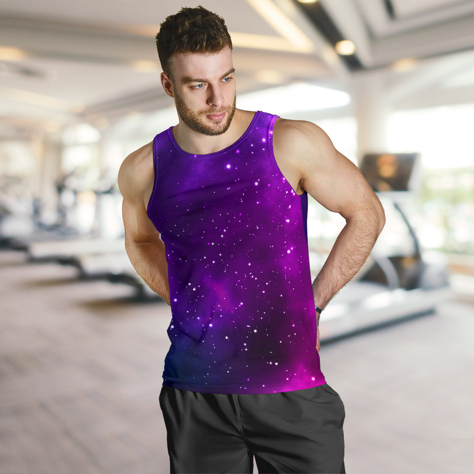 Pink Space Galaxy Pattern4 Men Tank Top