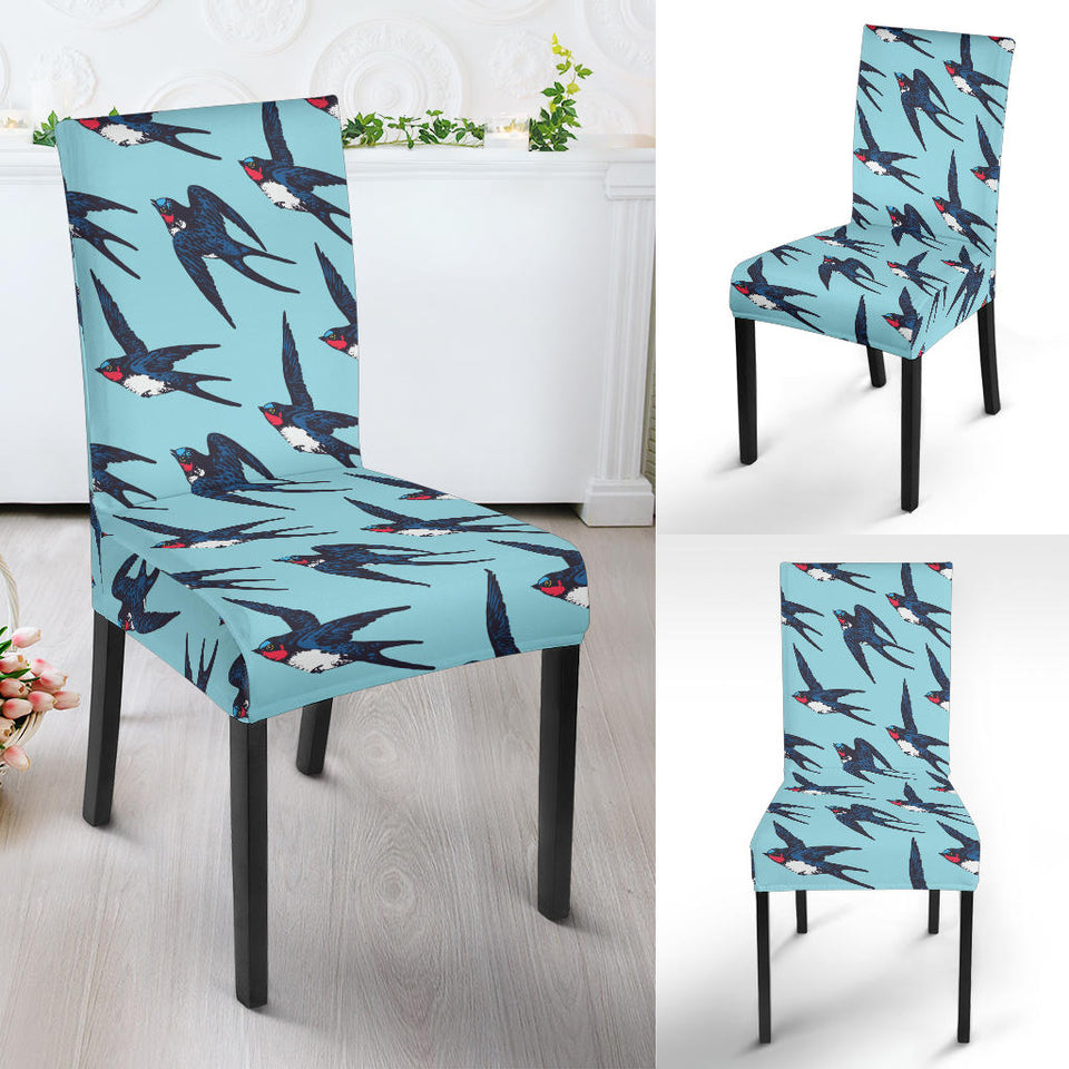 Swallow Pattern Print Design 01 Dining Chair Slipcover
