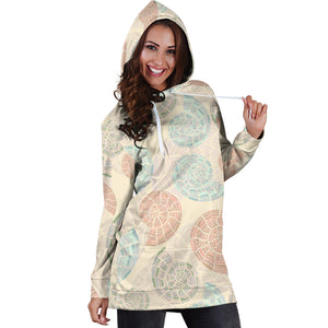 Shell Pattern Women Hoodie Dress