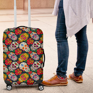 Suger Skull Pattern Background Luggage Covers