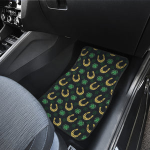 Horseshoes Pattern Print Design 04 Front and Back Car Mats