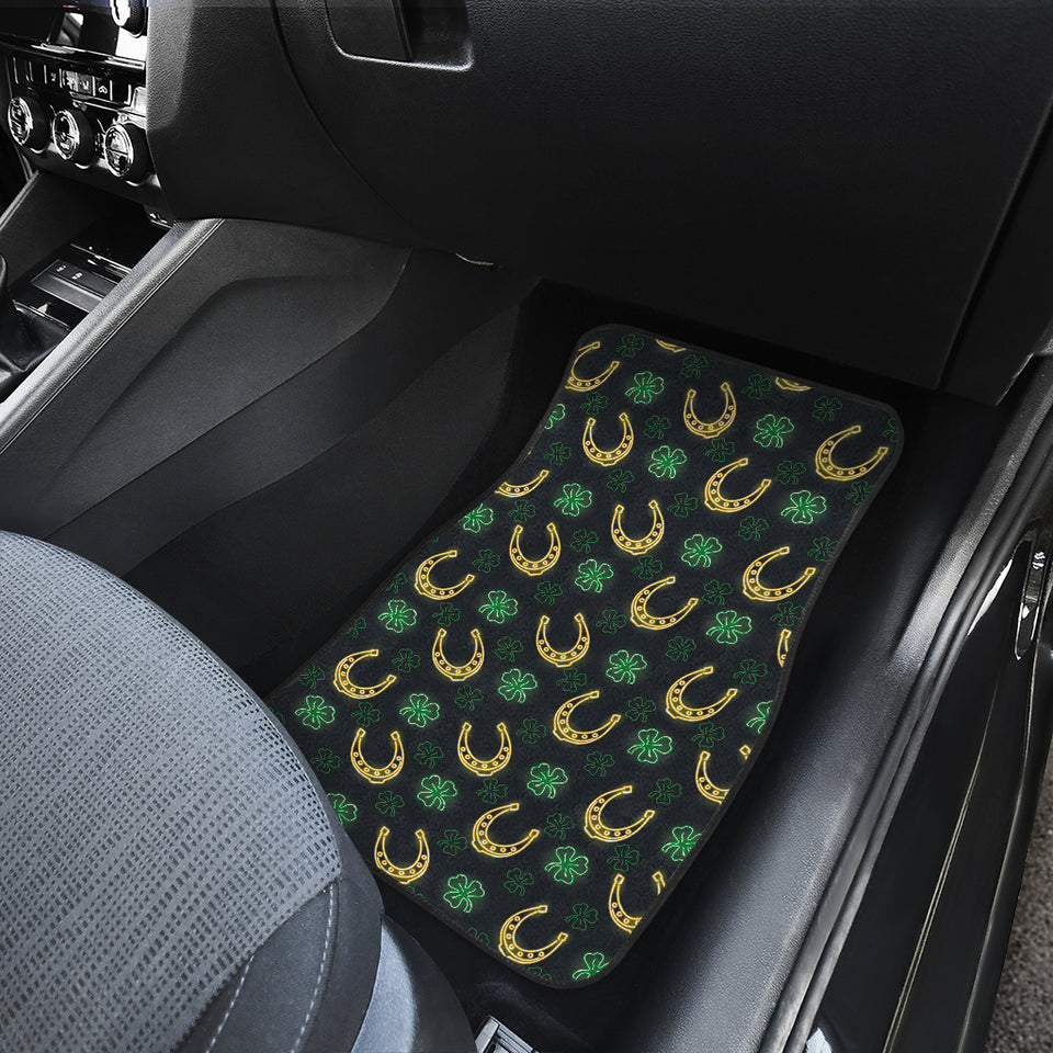 Horseshoes Pattern Print Design 04 Front and Back Car Mats