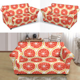 Sliced Grapefruit Pattern Loveseat Couch Slipcover