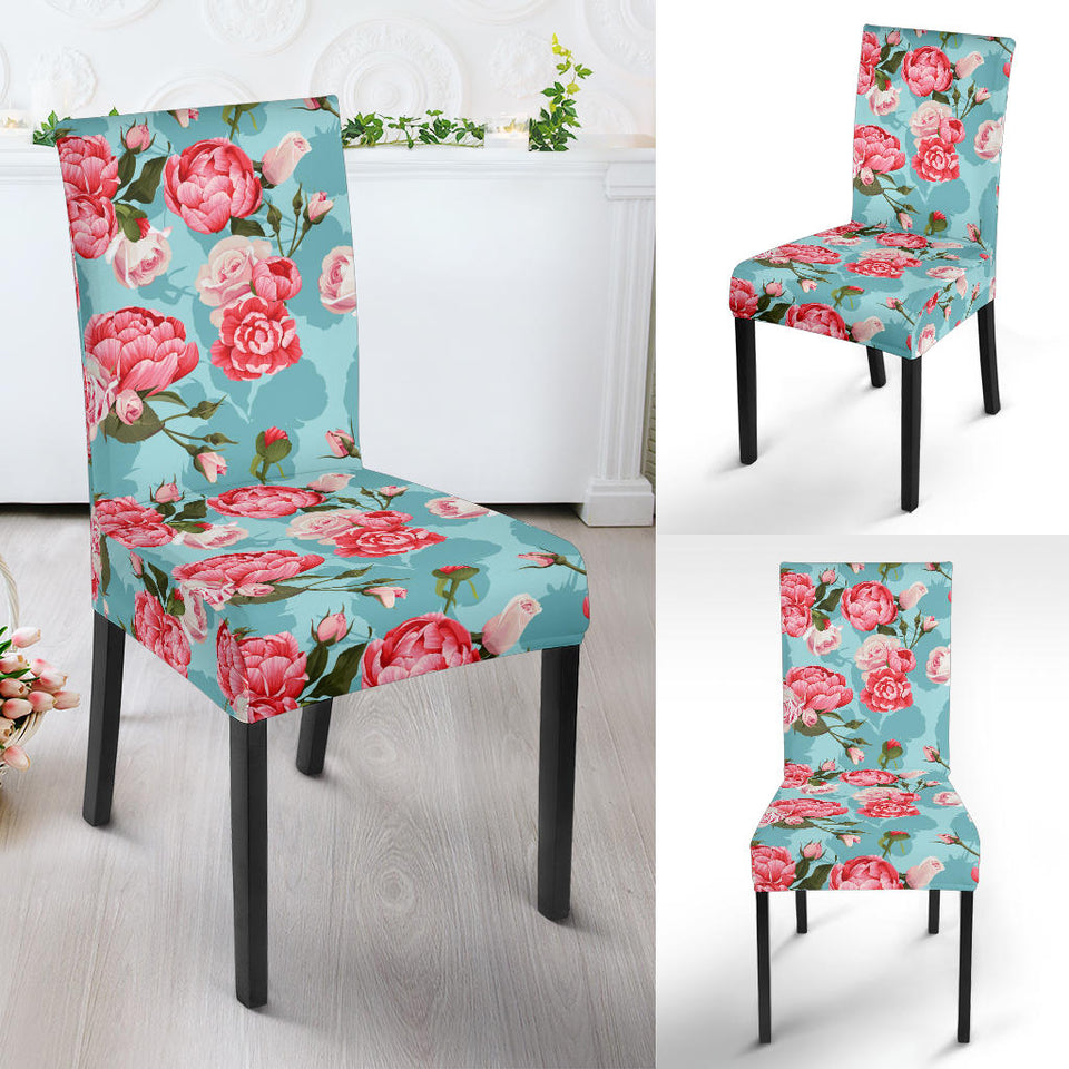 Rose Pattern Print Design 03 Dining Chair Slipcover