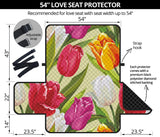 Colorful Tulip Pattern Loveseat Couch Cover Protector