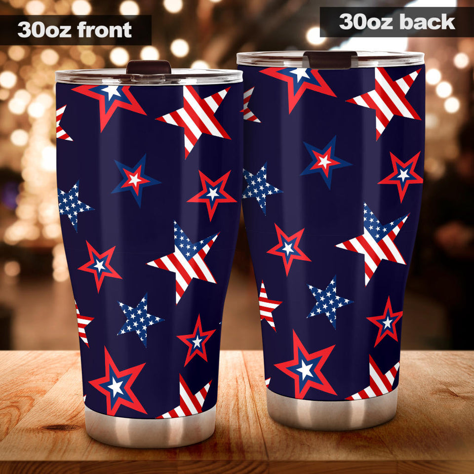 USA Star Pattern Theme Tumbler