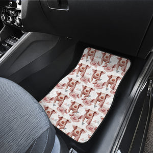 Pig Pattern Print Design 04 Front Car Mats