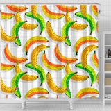 Banana Geometric Pattern Shower Curtain Fulfilled In US