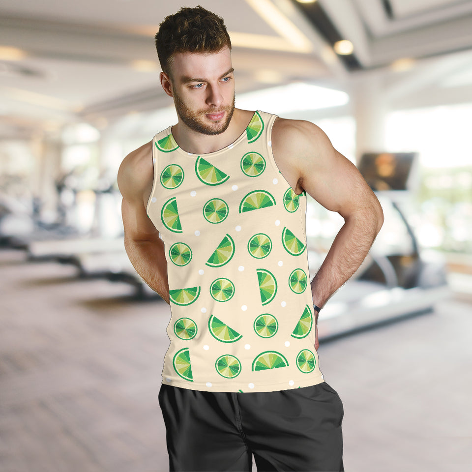 Lime Pattern Men Tank Top