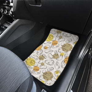 Potato Chips Pattern Print Design 02 Front and Back Car Mats