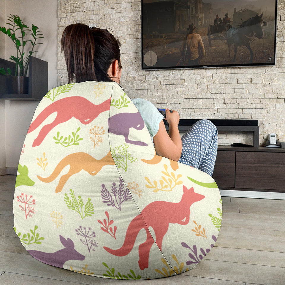 Colorful Kangaroo Pattern Bean Bag Cover