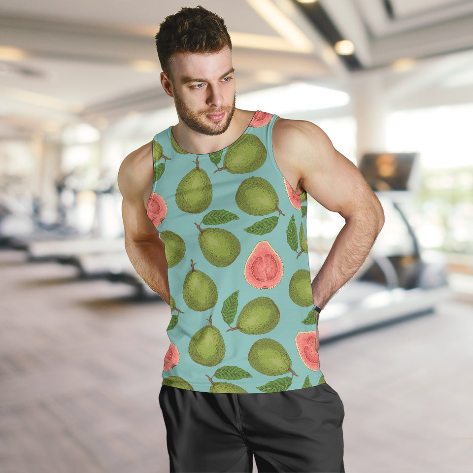 Guava Pattern Green Background Men Tank Top