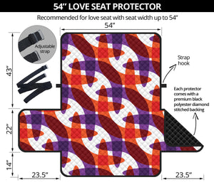 Boomerang Pattern Background Loveseat Couch Cover Protector