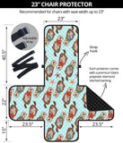 Otter Pattern Background Chair Cover Protector
