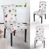 Jack Russel Pattern Print Design 03 Dining Chair Slipcover