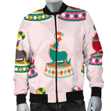 Colorful Sea Lion Pattern Men Bomber Jacket