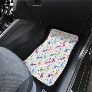 Music Notes Pattern Print Design 02 Front Car Mats