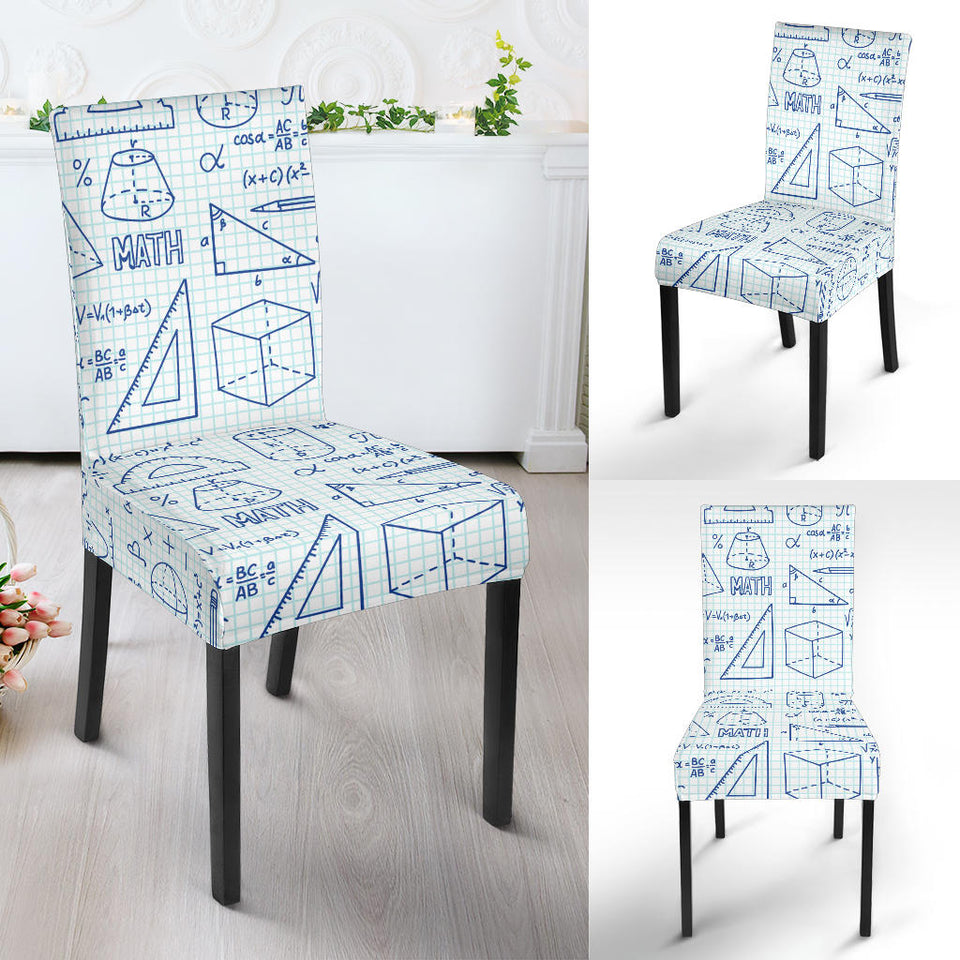 Math Pattern Print Design 03 Dining Chair Slipcover