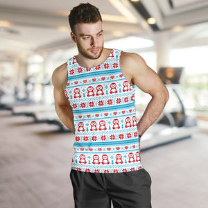 Penguin Sweater Printed Pattern Men Tank Top