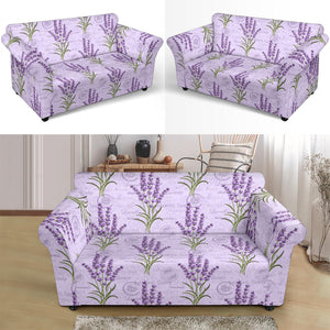 Lavender Pattern Background Loveseat Couch Slipcover