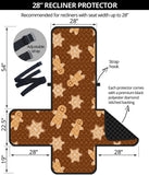 Christmas Gingerbread Cookie Pattern Recliner Cover Protector