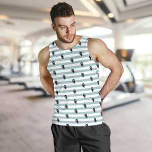 Ninja Pattern Stripe Background Men Tank Top