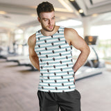 Ninja Pattern Stripe Background Men Tank Top