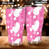 Poodle Pink Theme Pattern Tumbler