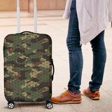 Green Camo Camouflage Honeycomb Pattern Luggage Covers