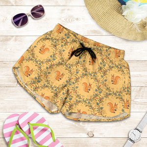 Squirrel Pattern Print Design 01 Women Shorts