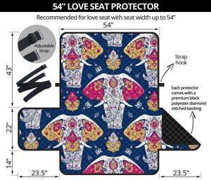 Elephant Pattern Loveseat Couch Cover Protector