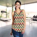 Zigzag Chevron Pattern Women Racerback Tank Top