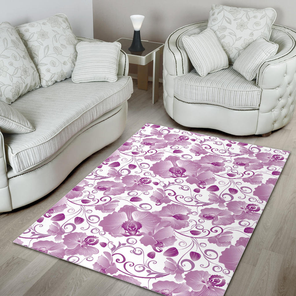 Orchid Pattern Area Rug