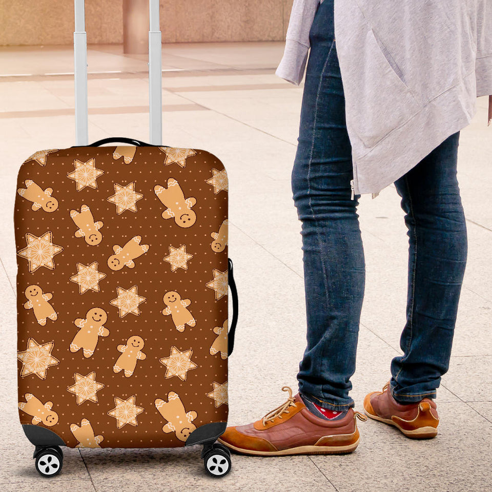 Christmas Gingerbread Cookie Pattern Luggage Covers