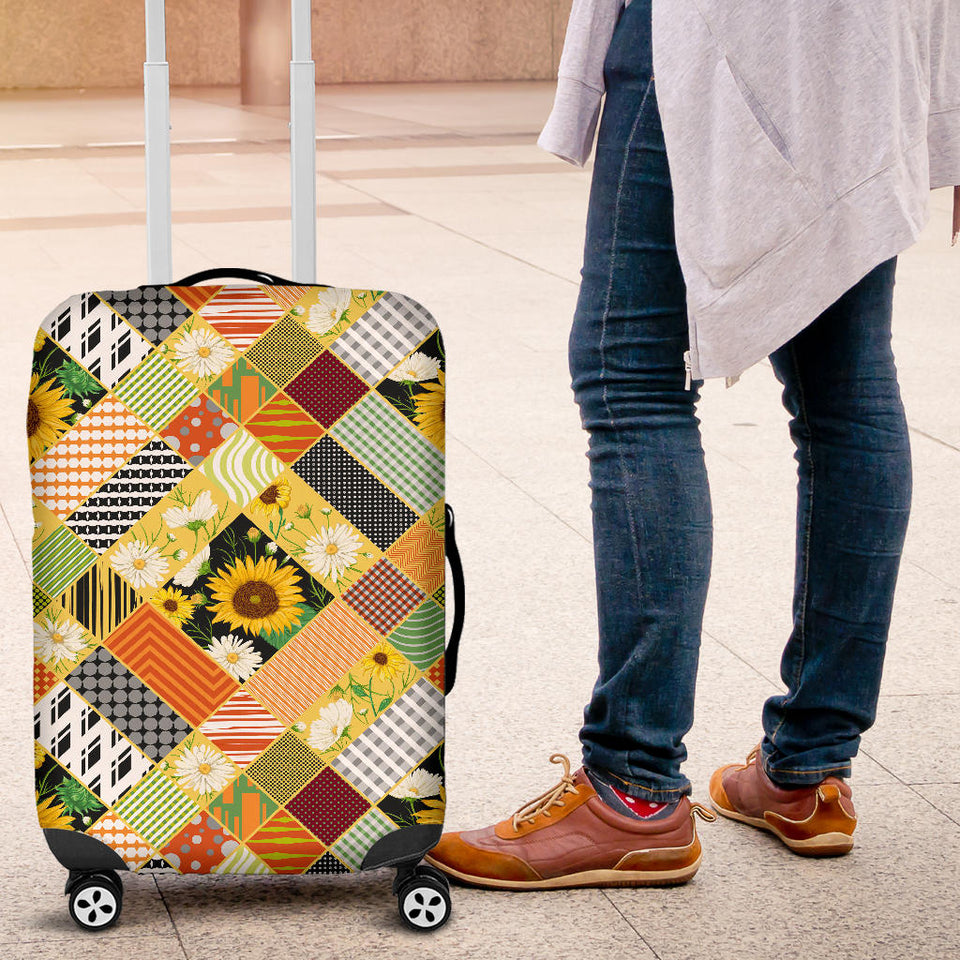 Sunflower Pattern Luggage Covers