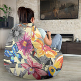 Toucan Leaves Flower Pattern Bean Bag Cover