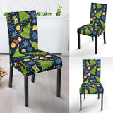 Christmas Tree Snowflake Pattern Dining Chair Slipcover