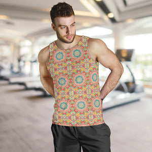 Indian Theme Pattern Men Tank Top