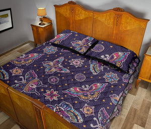 Butterfly Star Pokka Dot Pattern Quilt Bed Set